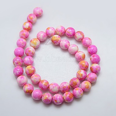 Synthetic Ocean White Jade Beads Strands(G-L019-6mm-02)-3