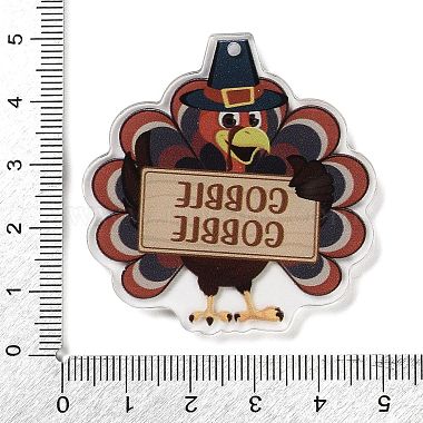 Thanksgiving Day Double Sided Printed Acrylic Pendants(OACR-Z023-01D)-3