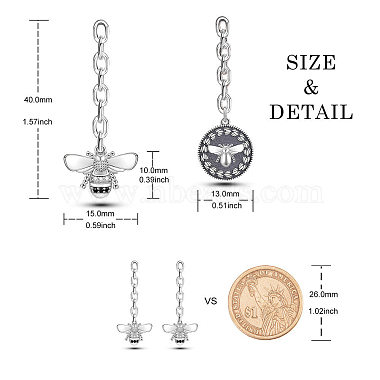 Асимметричные серьги shegrace 925 из стерлингового серебра(JE850A)-2