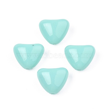 Turquoise Heart Acrylic Beads