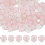 3 Strands Natural Rose Quartz Beads Strands, Faceted, Round, 8mm, Hole: 1mm, about 24pcs/strand, 7.80 inch(19.8cm)(G-DC0001-52)