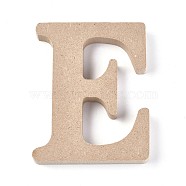 Letter Unfinished Wood Slices, Laser Cut Wood Shapes, for DIY Painting Ornament Christmas Home Decor Pendants, Letter.E, 100x81.5x15mm(DIY-WH0162-62E)