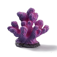 Resin Imitation Coral Ornaments, Artificial Coral for Aquarium Scenery Fish Tank Decoration, Dark Violet, 41.5x46x26.5mm(DJEW-G026-08B)