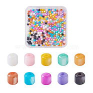 300Pcs 10 Colors Natural Freshwater Shell Beads, Mixed Dyed and Undyed, Column, Mixed Color, 3.5x3.5mm, Hole: 0.8mm, 30pcs/color(SHEL-TA0001-06)