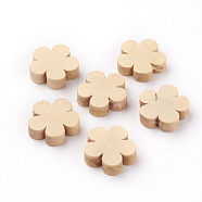 Unfinished Maple Wood Beads, Natural Wooden Beads, Flower, Navajo White, 19.5x20.5x5.5mm, Hole: 1.5mm(WOOD-S037-070)