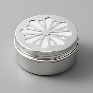 Aluminium Shallow Round Candle Tins, with Hollow Lids, Empty Tin Storage Containers, Lemon Pattern, 7.05x3.45cm, Inner Diameter: 6.45x3.25cm(AJEW-WH0312-59B)