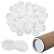Plastic Bottle Caps, Reusable Sealer Covers, Flat Round, White, 52x11mm, Inner Diameter: 48mm(KY-WH0046-75B)
