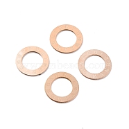 Ion Plating(IP) 304 Stainless Steel Linking Rings, Ring with Roman Numerals 1~12, Rose Gold, 15.5x0.5mm, Hole: 9.5mm(STAS-P306-02B-RG)