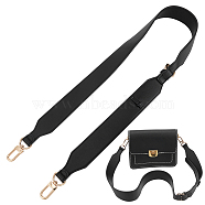 Adjustable PU Leather Wide Bag Straps, with Alloy Swivel Clasps, Bag Replacement Accessories, Black, 106~125x3.9cm(FIND-WH0111-343A)