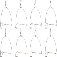 CHGCRAFT 20 Sets Steel Automatic Fishing Hook, with Iron Clips, Platinum, 85x24x6mm, Hole: 4mm, 20set(AJEW-CA0001-73)