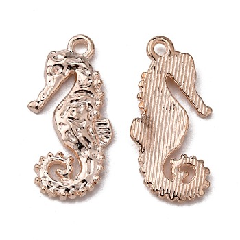 Tibetan Tibetan Style Alloy Pendants, Cadmium Free & Lead Free, Sea Horse, Rose Gold, 25x12.5x2mm, Hole: 1.6mm, about 735pcs/1000g