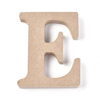 Letter Unfinished Wood Slices, Laser Cut Wood Shapes, for DIY Painting Ornament Christmas Home Decor Pendants, Letter.E, 100x81.5x15mm