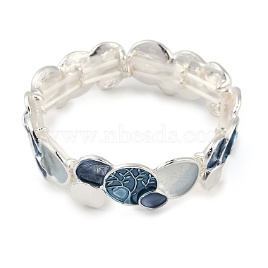 Alloy Enamel Stretch Bangles(BJEW-B100-01)-2