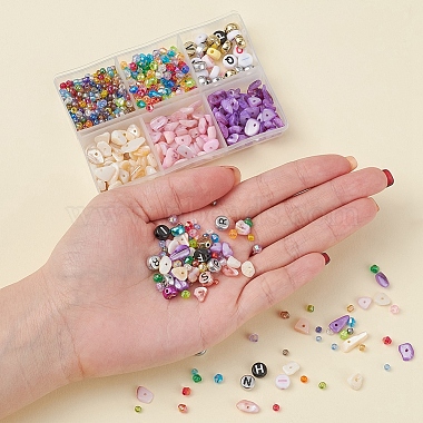 Natural Shell Chip Beads Kit DIY Bracelet Making Kit(DIY-YW0004-74)-6
