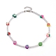 Colliers de perles pour enfants en pâte polymère colorée(NJEW-JN03288)-1