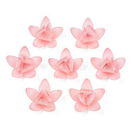 Plastic Beads, Flower, Pink, 21~22x21~22x12mm, Hole: 1.4mm(KY-N015-113A-01)