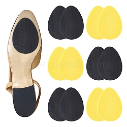 Gorgecraft 12Pcs 3 Colors  Rubber Non-Slip Shoes Pads, Adhesive Shoe Sole Protectors, High Heels Anti-Slip Shoe Grips, Mixed Color, 9x6.5x0.15cm, 6pcs/color(AJEW-GF0003-04)