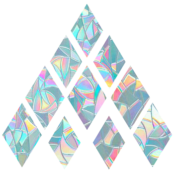 Rainbow Prism Paster, Window Sticker Decorations, Rhombus, Colorful, 15x9cm, 18x11cm, 10pcs/set
