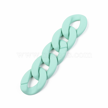 Opaque Spray Painted Acrylic Linking Rings(X-OACR-T024-01-I09)-3