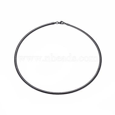 304 Stainless Steel Choker Necklaces and Bangles Jewelry Sets(SJEW-L144-A02-B)-2