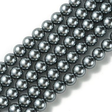 Dark Slate Gray Round Glass Beads