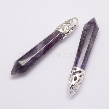 Platinum Bullet Amethyst Big Pendants