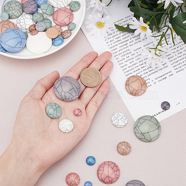 SUNNYCLUE 48Pcs 8 Style Resin Cabochons(CRES-SC0001-77)-3