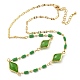colliers plastrons en perles de verre à facettes et losanges rectangulaires(NJEW-R263-21G)-1