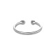 SHEGRACE Simple 925 Sterling Silver Torque Cuff Rings(JR95A)-1
