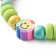 Natural Wood Round Beads Stretch Bracelets for Kid(BJEW-JB06640)-6