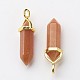 Natural Red Aventurine Double Terminated Pointed Pendants(G-G902-B19)-1