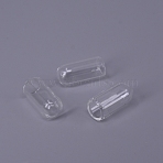Handmade Blown Glass Bottles, for DIY Clear Glass Bottle/Wind Chime Making, Tube, Clear, 25x12mm, Hole: 8.5mm(GLAA-WH0018-69)