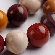 Round Natural Mookaite Gemstone Bead Strands, 12mm, Hole: 1mm, about 33pcs/strand, 14.9 inch(G-J333-06-12mm)