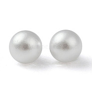 No Hole ABS Plastic Imitation Pearl Round Beads, Dyed, White, 4mm, about 5000pcs/bag(MACR-F033-4mm-24)