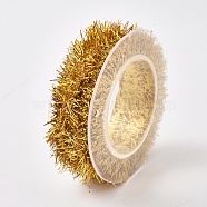 Shiny Tinsel Hanging Garland, For Xmas/Wedding/Birthday Party Decoration, Gold, 65mm, about 2m/roll(OCOR-WH0054-21B)