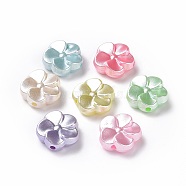 Imitation Pearl Acrylic Beads, Flower, Mixed Color, 18.5x19x7.5mm, Hole: 2.5mm, about 381pcs/500g(OACR-E013-26)