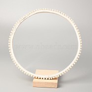 Wooden Earring Display, Jewelry Display Rack, with PP Plastic Findings, BurlyWood, 17.2x25x21.7cm(DIY-I047-02D)
