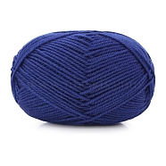 Silk Wool Knitting Yarn, for Garments Scarves Sweater Shawl Hats, Royal Blue, 0.5~1.2mm, about 131.23 Yards(120m)/Skein(PW-WGE3D48-01)