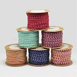 Nylon Thread, Mixed Color, 2mm, about 20yards/roll(NWIR-D050-M)