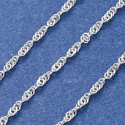 304 Stainless Steel Link Chains, Soldered, with Spool, Silver, 1.5mm(SA-CBA4160-10S)