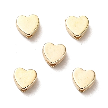 CCB Plastic Beads, Heart, Golden, 4.5x5x2.5mm, Hole: 1.2mm