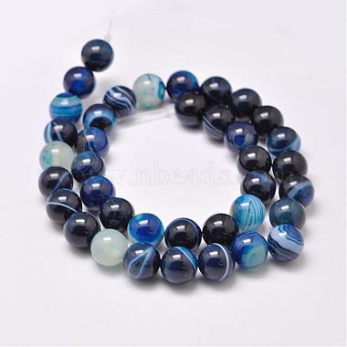 Natural Striped Agate/Banded Agate Bead Strands(G-G962-10mm-08)-2