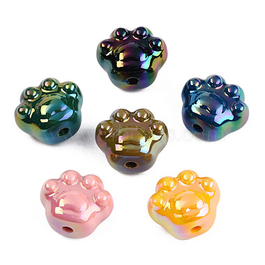 Plating Acrylic Beads(OACR-N010-044)-2
