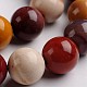 Chapelets de perles en pierres gemmes rondes - mokaite naturel(G-J333-06-12mm)-1