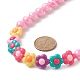Acrylic Flower & Faceted Round Beaded Necklaces(NJEW-JN04191)-6