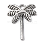 304 Stainless Steel Pendants, Coconut Tree Charm, Anti-Tarnish, Stainless Steel Color, 19x14x2mm, Hole: 1.8mm(STAS-S163-25P)