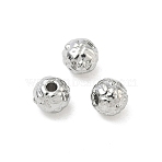 304 Stainless Steel Beads, Round, Stainless Steel Color, 5.5x5mm, Hole: 1.2mm(STAS-D204-25P)