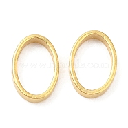 Brass Linking Rings, Cadmium Free & Lead Free, Long-Lasting Plated, Oval, Real 24K Gold Plated, 6x4x1mm, Inner Diameter: 5x3mm(KK-M250-23A-G)