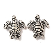 Tibetan Style Alloy Beads, Turtle, Antique Silver, 18x16x5mm, Hole: 1.8mm, 375pcs/1000g(PALLOY-H141-01AS)