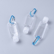 50ml PETG Plastic Keychain Bottles, Refillable Hand Sanitizer Bottles, Empty Alcohol Bottles, Clear, 11.4x4.25x3.1.5cm, Capacity: 50ml(1.69 fl. oz)(MRMJ-WH0059-38)